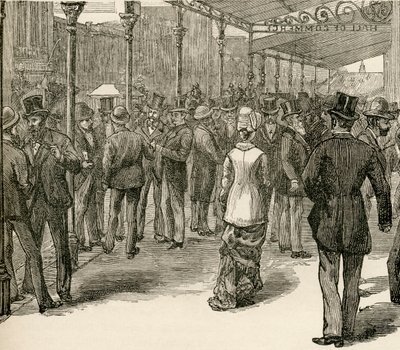 Die Börse in der Halle des Handels, Collins Street, Melbourne, aus 
