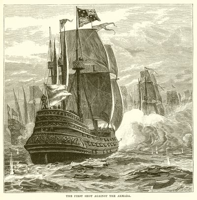 Der erste Schuss gegen die Armada von English School