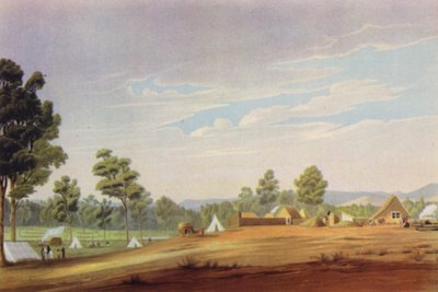 Der erste Anblick von Adelaide, Südaustralien, ca. 1837 von English School