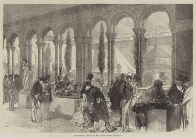 Die französische Annexe auf der Internationalen Ausstellung (Gravur) von English School