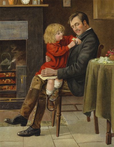 Die Tochter des Wildhüters (Chromolithografie) von English School