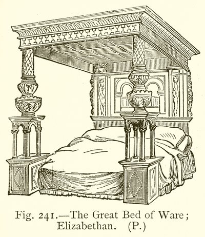 Das große Bett von Ware; elisabethanisch von English School
