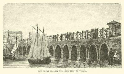 Die Große Brücke, Chioggia, Golf von Venedig von English School