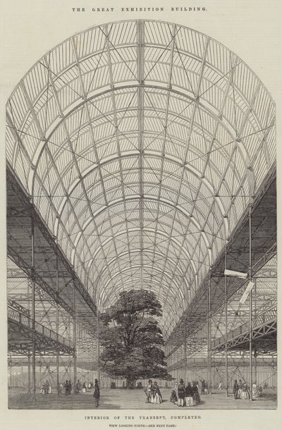 Das Gebäude der Großen Ausstellung (Gravur) von English School