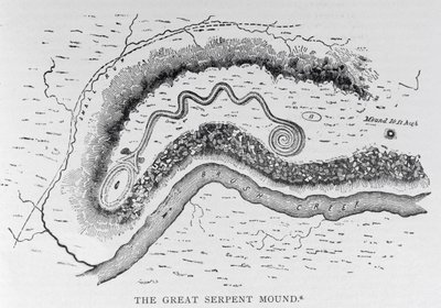 Der Große Schlangenwall, in der Nähe von Locust Grove, Ohio, 2. Jahrhundert v. Chr., aus 