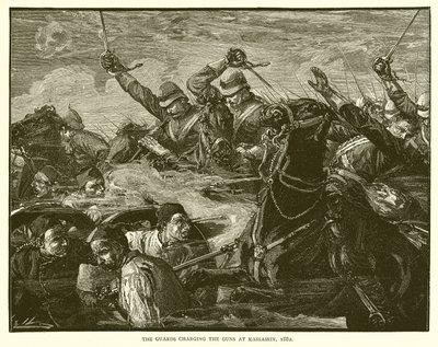 Die Garden stürmen die Kanonen bei Kassassin, 1882 von English School