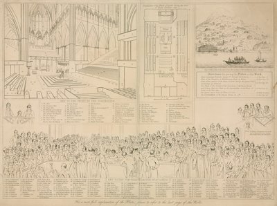 Das House of Lords zur Zeit des Prozesses von Königin Caroline im Jahr 1820 von English School