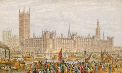 Die Houses of Parliament von English School