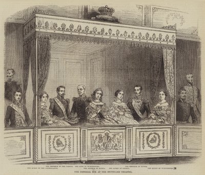 Die Kaiserloge im Stuttgarter Theater (Stich) von English School