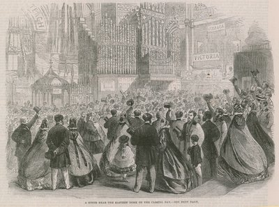 Die Internationale Ausstellung; Eine Szene in der Nähe der östlichen Kuppel am Schlusstag von English School