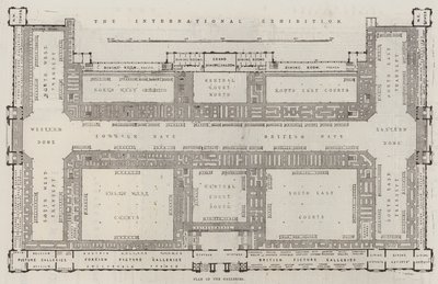 Die Internationale Ausstellung, Plan der Galerien von English School
