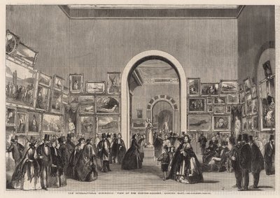 Die Internationale Ausstellung; Blick auf die Gemäldegalerie nach Osten von English School