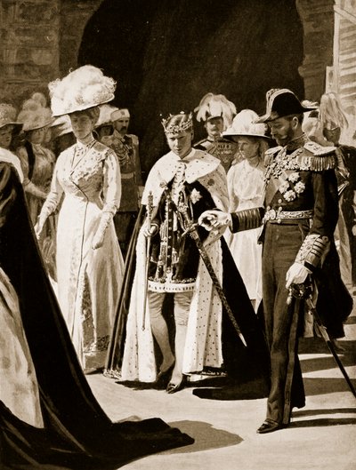 Die Investitur des Prinzen von Wales, 1911 von English School