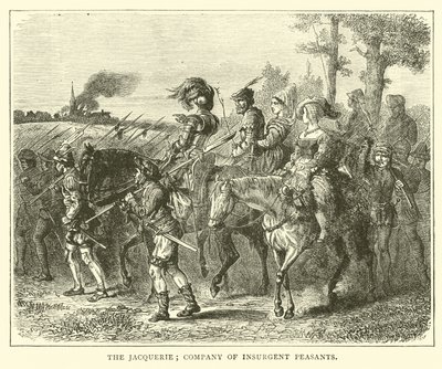 Die Jacquerie; Gesellschaft aufständischer Bauern von English School