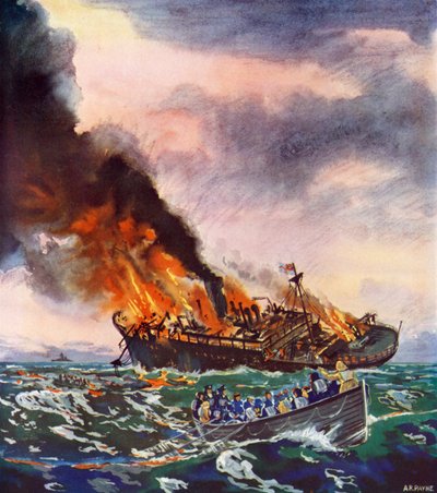 Die Jervis Bay, gesunken am 5. November 1940 von English School