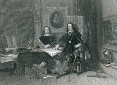 Der König und Hyde in Oxford, von J. T. Willmore, 1844 von English School