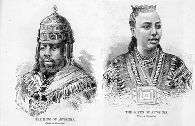 Der König und die Königin von Abessinien, 1893 von English School