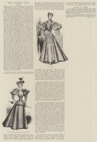 Die Seite der Damen, Kleid (Stich) von English School