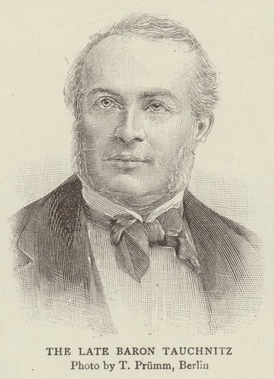 Der verstorbene Baron Tauchnitz (Stich) von English School