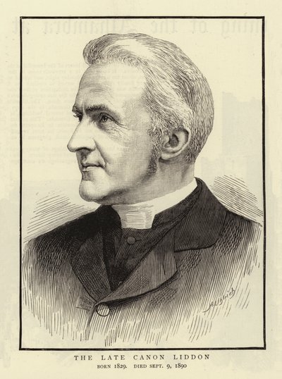 Der verstorbene Kanoniker Liddon (Gravur) von English School