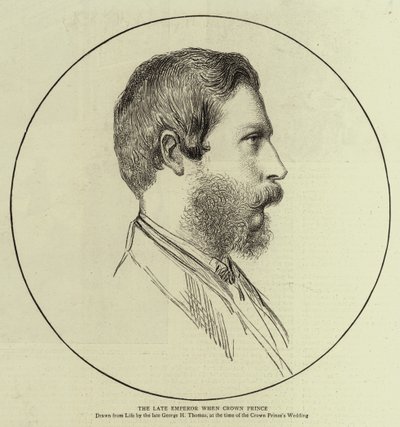 Der verstorbene Kaiser als Kronprinz (Gravur) von English School