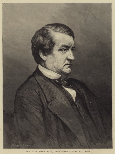 Der verstorbene Lord Mayo, Generalgouverneur von Indien (Stich) von English School
