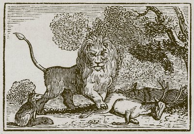 Der Löwe, der Esel und der Fuchs von English School