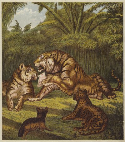 Der Empfang des Löwen (Farblithografie) von English School