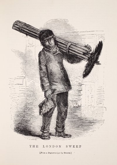 Der Londoner Schornsteinfeger, nach dem Daguerreotypie von Richard Beard, Illustration aus London Labour and London Poor von Henry Mayhew, veröffentlicht 1862 von English School