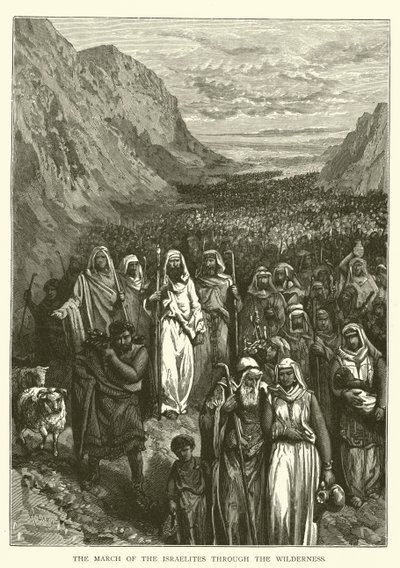 Der Marsch der Israeliten durch die Wüste von English School