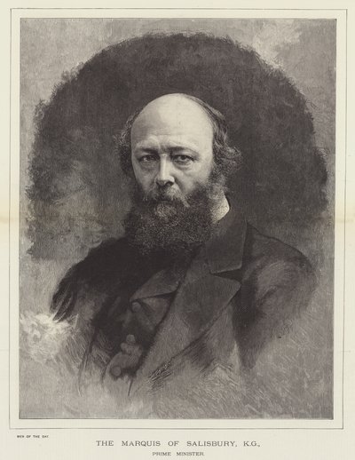 Der Marquis von Salisbury, KG, Premierminister (Stich) von English School