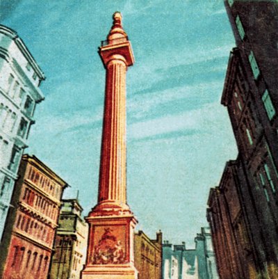 Das Monument zum Großen Brand von London von English School