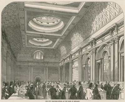 Das neue Zeichenbüro bei der Bank von England von English School