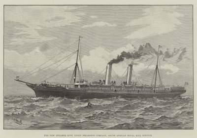 Der neue Dampfer Scot, Union Steamship Company, Südafrikanischer Königlicher Postdienst von English School