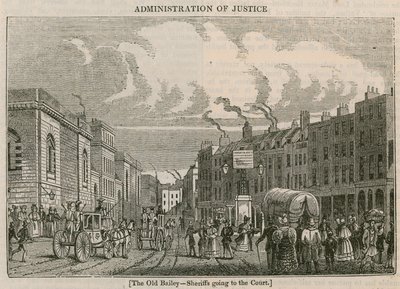 Der Old Bailey - Sheriffs auf dem Weg zum Gericht von English School