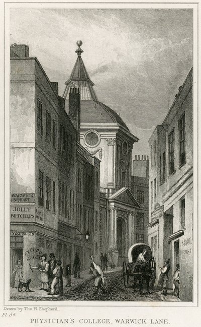 Das alte College of Physicians in Warwick Lane von English School
