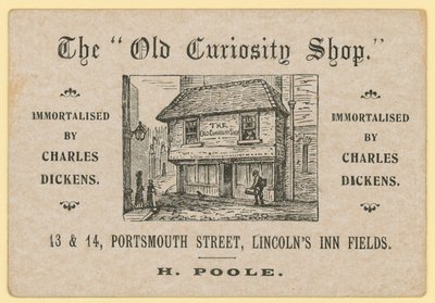 Das Alte Kuriositätenkabinett, Portsmouth Street, Lincolns Inn Fields, London; Poole Altpapierhändler von English School