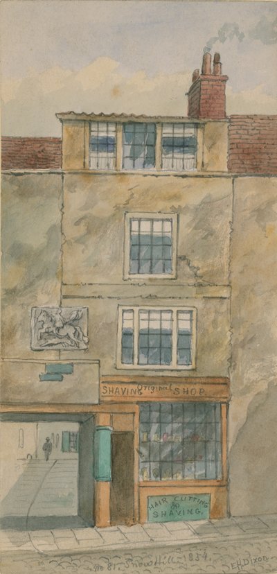 The Old George Inn, Snow Hill, London, 1854 von English School