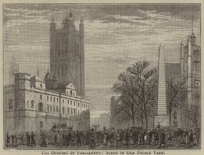 Die Eröffnung des Parlaments, Szene im Old Palace Yard von English School