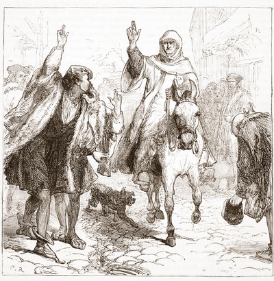 Der päpstliche Nuntius Chieregato in Nürnberg, Illustration aus Die Geschichte des Protestantismus von James Aitken Wylie, veröffentlicht 1878 von English School