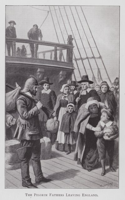 Die Pilgerväter verlassen England von English School