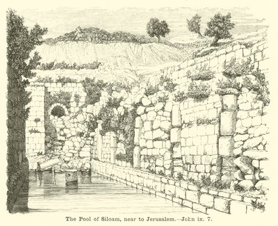 Der Teich von Siloah, nahe Jerusalem von English School