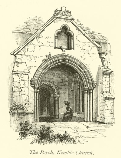 Die Veranda der Kemble Kirche von English School