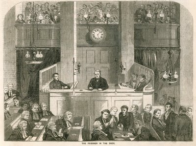 Der Gefangene im Dock, Old Bailey von English School