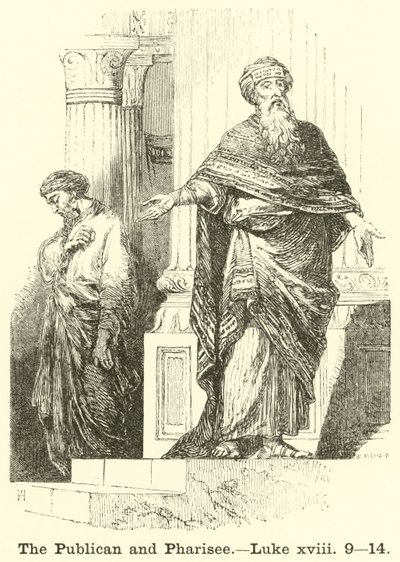 Der Zöllner und der Pharisäer, Lukas, xviii, 9, 14 von English School