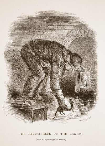 Die Rattenfänger der Kanalisation, nach dem Daguerreotypie von Richard Beard, Illustration aus London Labour and London Poor von Henry Mayhew, veröffentlicht 1862 von English School