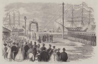 Der Empfang des Prinzen von Wales in Halifax, Nova Scotia (Gravur) von English School
