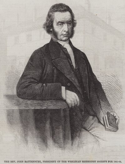 Der Reverend John Rattenbury, Präsident der Wesleyan Methodist Society für 1861-62 (Stich) von English School