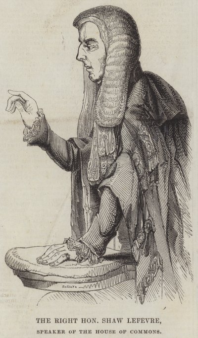 Der ehrenwerte Shaw Lefevre, Sprecher des Unterhauses (Stich) von English School