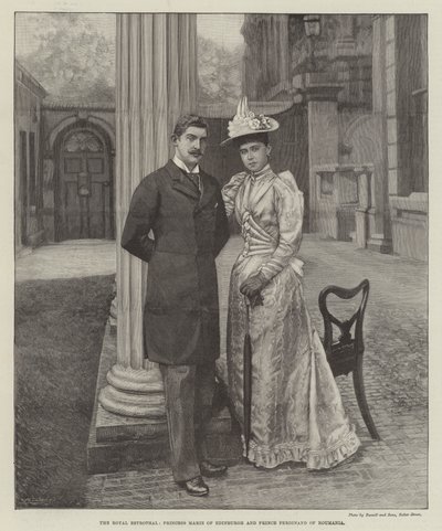 Die königliche Verlobung, Prinzessin Marie von Edinburgh und Prinz Ferdinand von Rumänien von English School